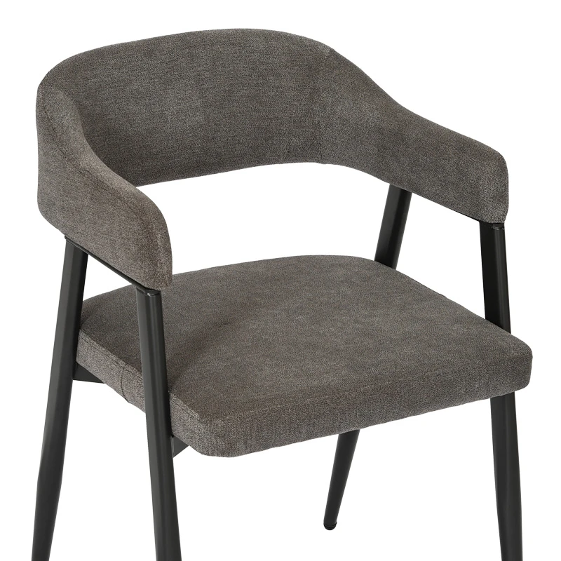Armchair Sezan pakoworld fabric in anthracite color 56x55x78cm