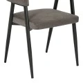 Armchair Sezan pakoworld fabric in anthracite color 56x55x78cm