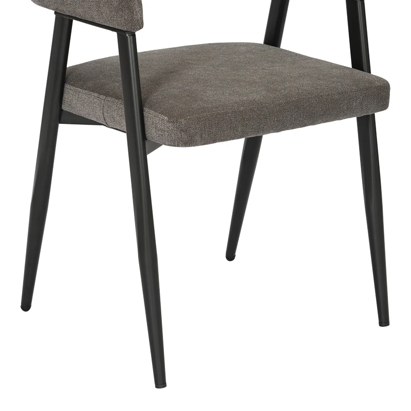 Armchair Sezan pakoworld fabric in anthracite color 56x55x78cm