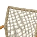Solana armchair pakoworld stackable- teak wood- aluminum in brown-pe rope in natural shade 56x57x87cm