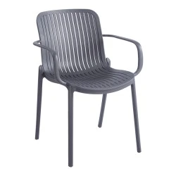Πολυθρόνα Teragi στοιβαζόμενη pakoworld pp με UV protection ανθρακί 59x57x82εκ Πολυθρόνα Teragi στοιβαζόμενη pakoworld pp με UV protection ανθρακί 59x57x82εκ