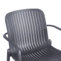 Πολυθρόνα Teragi στοιβαζόμενη pakoworld pp με UV protection ανθρακί 59x57x82εκ