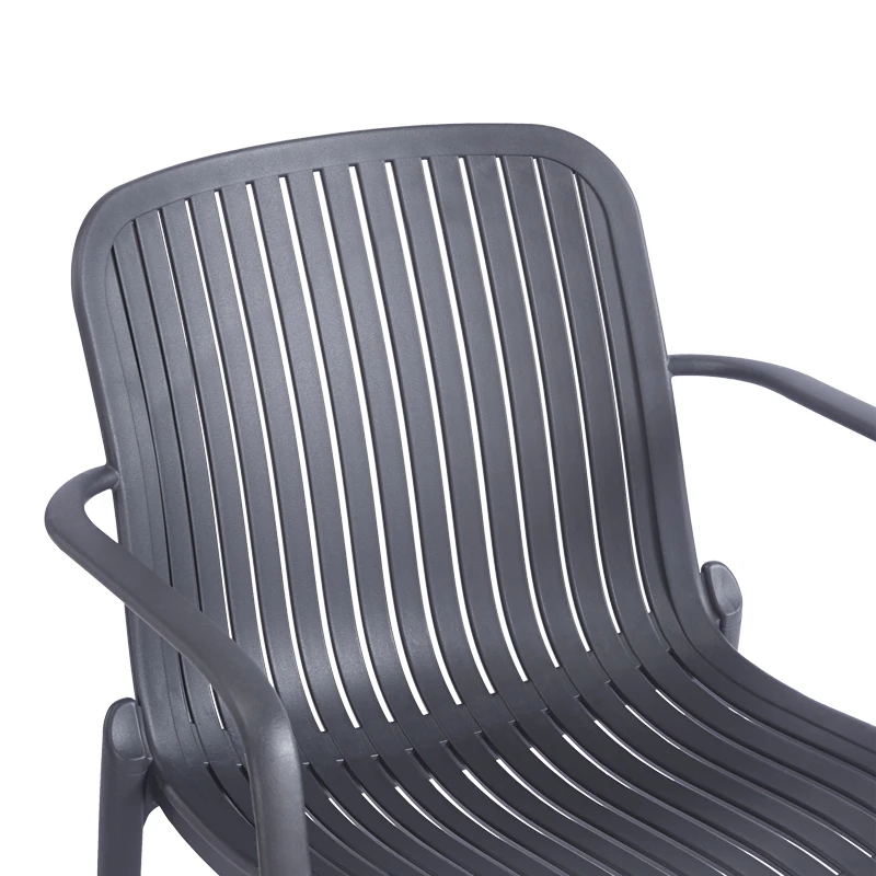 Πολυθρόνα Teragi στοιβαζόμενη pakoworld pp με UV protection ανθρακί 59x57x82εκ