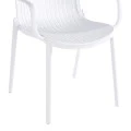 Πολυθρόνα Teragi στοιβαζόμενη pakoworld pp με UV protection λευκή 59x57x82εκ