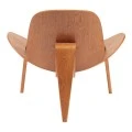 Armchair Vilma pakoworld PU black- walnut plywood 90x76.5x74.5cm