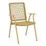 Weave armchair pakoworld stackable aluminum-pe rope in beige shade 57x63x86cm