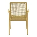 Weave armchair pakoworld stackable aluminum-pe rope in beige shade 57x63x86cm