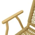 Weave armchair pakoworld stackable aluminum-pe rope in beige shade 57x63x86cm