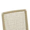 Weave pakoworld stackable armchair, aluminum in beige -pe rope in natural shade 57x63x86cm