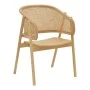 Πολυθρόνα Wenzy pakoworld φυσικό Rattan - μασίφ ξύλο toon 59x58x78εκ