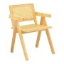Πολυθρόνα Winslow pakoworld rubberwood-rattan σε φυσική απόχρωση 51x54x80εκ
