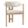 Winsor pakoworld beige teddy fabric-natural color rubberwood 58.5x51x76cm
