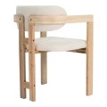 Winsor pakoworld beige teddy fabric-natural color rubberwood 58.5x51x76cm