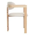 Winsor pakoworld beige teddy fabric-natural color rubberwood 58.5x51x76cm