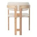 Winsor pakoworld beige teddy fabric-natural color rubberwood 58.5x51x76cm