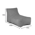 Professional bean bag lounger Otenda pakoworld in anthracite color 67x110x65cm