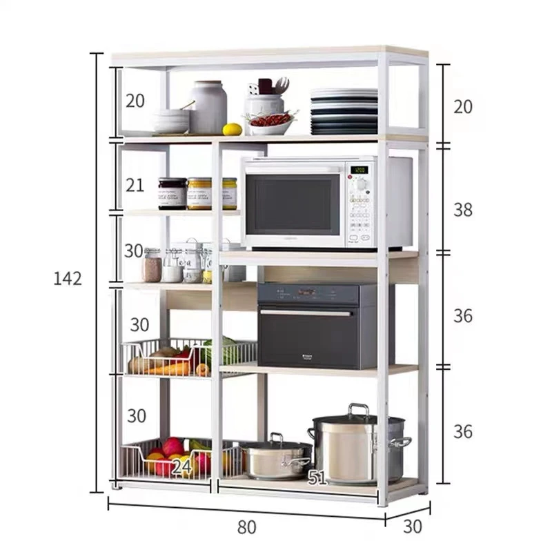 Floor shelf unit Leena pakoworld metallic in dark oak-black color 80x30x142cm