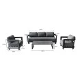 Jenora pakoworld outdoor lounge dark grey aluminum with dark grey fabric