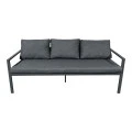 Gardenly Ι pakoworld lounge set 4pcs aluminum in anthracite color with anthracite cushions
