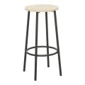 Bar set of 5pieces Arzo pakoworld in natural color with black metal 100x60x86cm