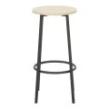 Bar set of 5pieces Arzo pakoworld in natural color with black metal 100x60x86cm
