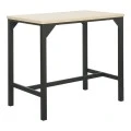 Bar set of 5pieces Arzo pakoworld in natural color with black metal 100x60x86cm