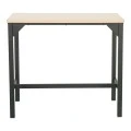 Bar set of 5pieces Arzo pakoworld in natural color with black metal 100x60x86cm