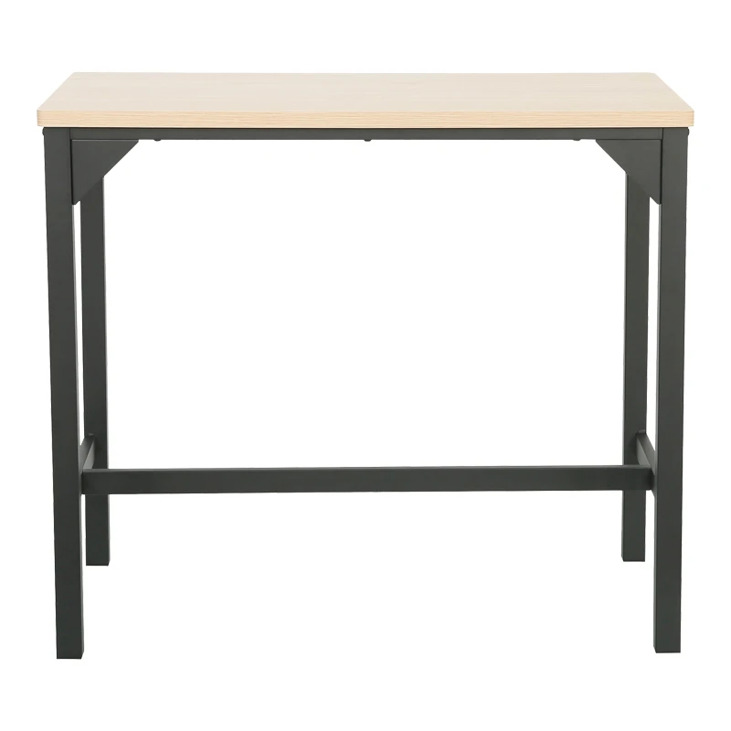Bar set of 5pieces Arzo pakoworld in natural color with black metal 100x60x86cm