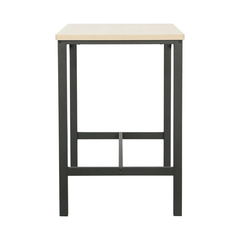 Bar set of 5pieces Arzo pakoworld in natural color with black metal 100x60x86cm