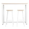 Set table bar Marle pakoworld natural-white leg 120x40x100cm