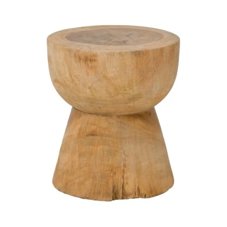 Stool Bonfik pakoworld suar wood in natural color D35x40cm