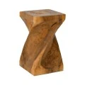 Stool Cruz pakoworld suar wood in natural color 35x35x60cm