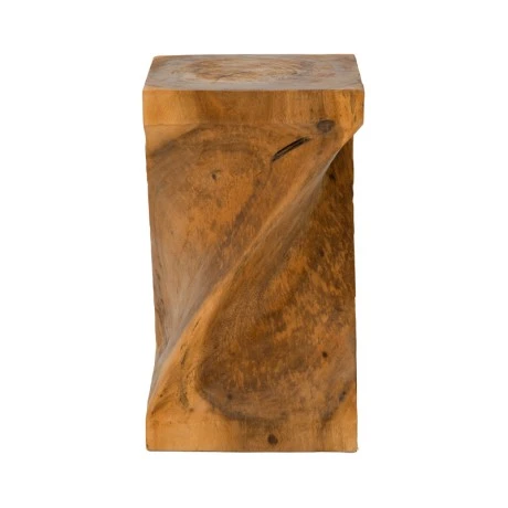 Stool Cruz pakoworld suar wood in natural color 35x35x60cm