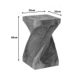 Stool Cruz pakoworld suar wood in natural color 35x35x60cm