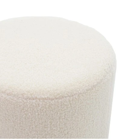 Stool Dash pakoworld boucle cream-golden D35x35cm