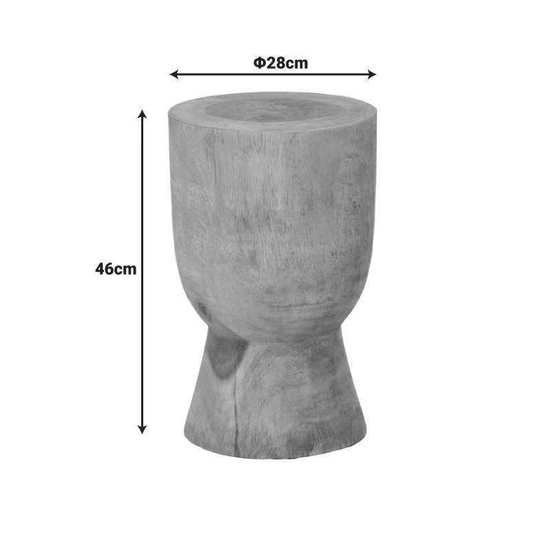 Stool Koa pakoworld suar wood in natural color D28x46cm