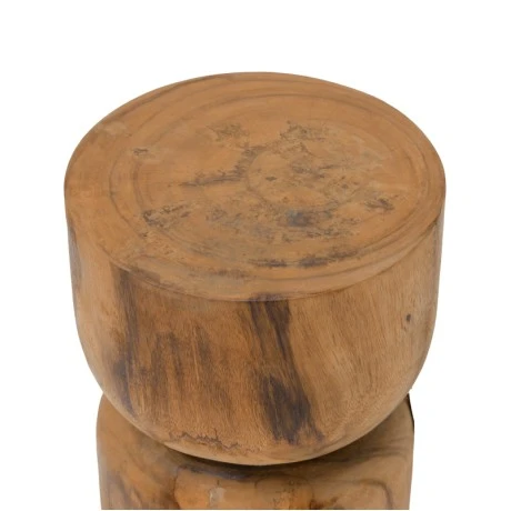 Stool Kreton pakoworld suar wood in natural color D30x45cm