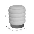 Stool-trunk Dazzle pakoworld boucle cream-golden D36x44cm