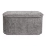 Stool-trunk Trebia pakoworld grey fabric 76x38x38cm