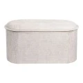 Stool-trunk Trebia pakoworld cream fabric 76x38x38cm