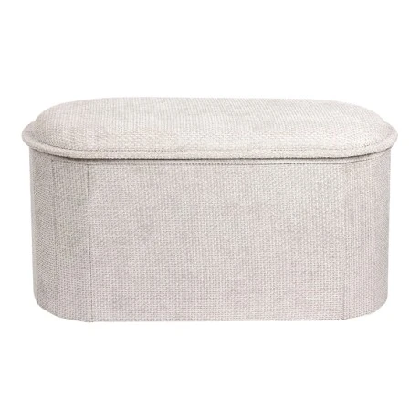 Stool-trunk Trebia pakoworld cream fabric 76x38x38cm