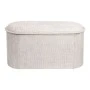 Stool-trunk Trebia pakoworld cream fabric 76x38x38cm