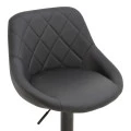 Boronez pakoworld folding bar stool black pu-with black base 47x49x112cm