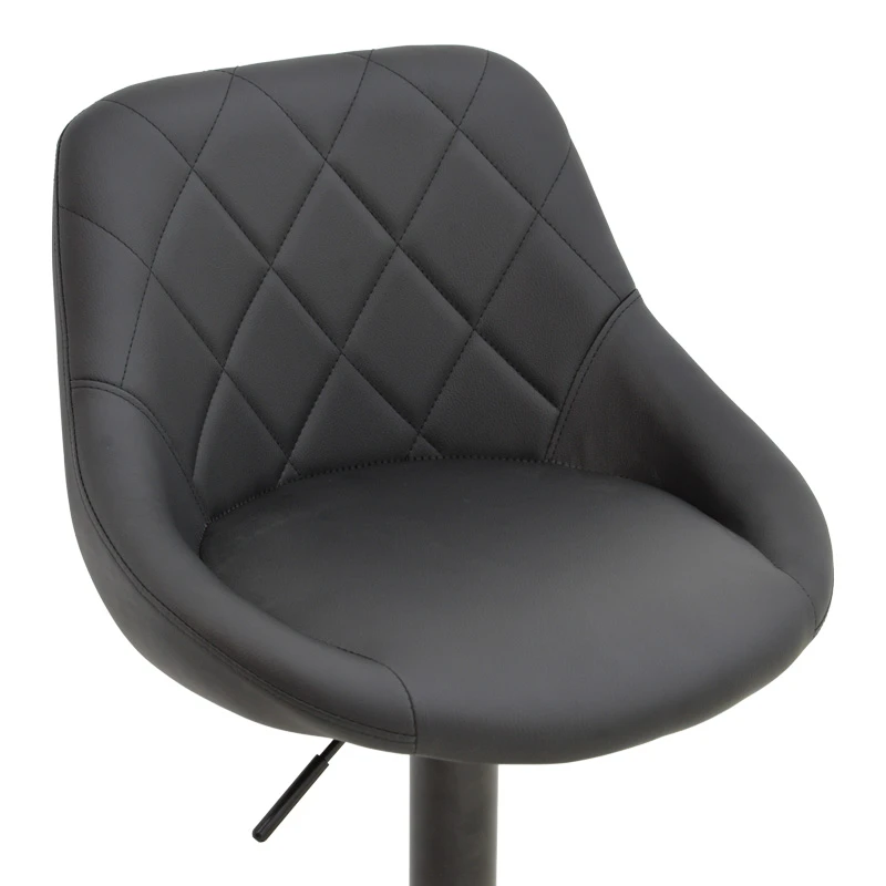 Boronez pakoworld folding bar stool black pu-with black base 47x49x112cm