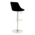Bar stool Boronez pakoworld height adjustable black pu-chrome base 47x49x112cm