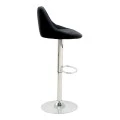 Bar stool Boronez pakoworld height adjustable black pu-chrome base 47x49x112cm