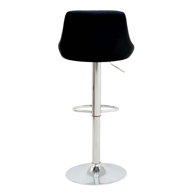 Bar stool Boronez pakoworld height adjustable black pu-chrome base 47x49x112cm