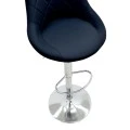 Bar stool Boronez pakoworld height adjustable black pu-chrome base 47x49x112cm