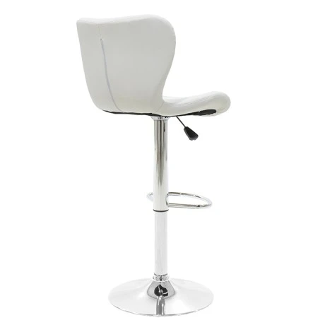 Bar stool Coozy pakoworld pu in white color chrome frame