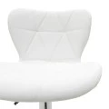 Σκαμπό μπαρ Coozy pakoworld pu σε λευκό χρώμα σκελετός χρωμίου